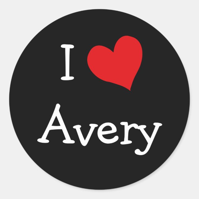 Adesivo Eu Amo Avery (Frente)