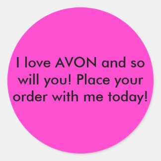 Adesivo Eu amo AVON e você também! Coloque seu pedido w..