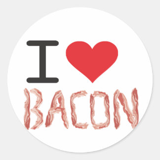 Adesivo Eu Amo Bacon
