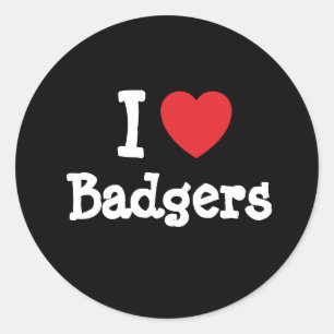 Adesivo Eu amo Badgers personalizados personalizados