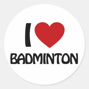 Adesivo Eu amo Badminton