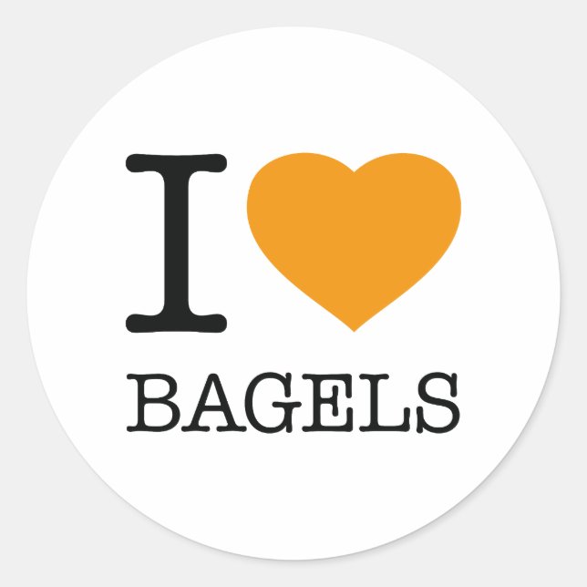 ADESIVO EU AMO BAGELS (Frente)