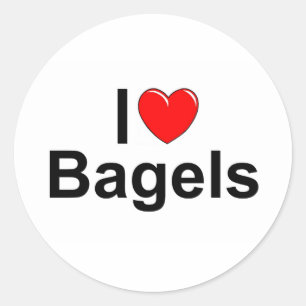Adesivo Eu amo Bagels (do coração)