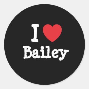Adesivo Eu amo Bailey coração T-Shirt