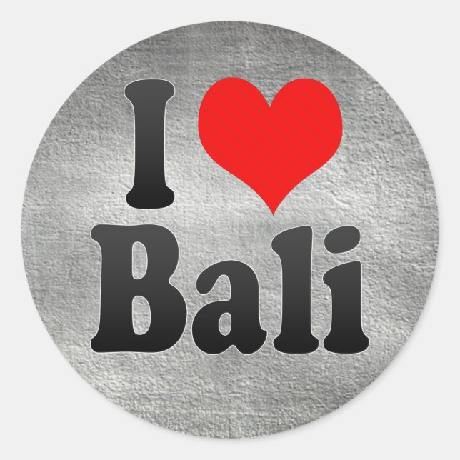 Adesivo Eu Amo Bali, Índia. Mera Pyar Bali, Índia (Frente)