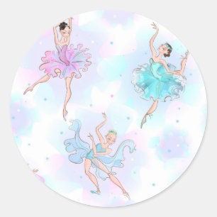 Adesivo Eu Amo Balle Ballet Tema de Aniversário Azul Rosa