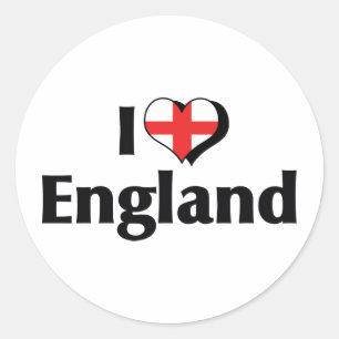 Adesivo Eu Amo Bandeira da Inglaterra