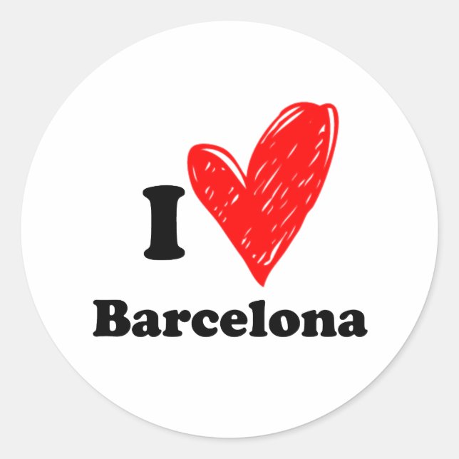 Adesivo Eu amo Barcelona (Frente)