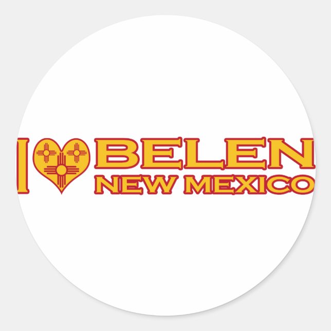 Adesivo Eu Amo Belen, NM (Frente)