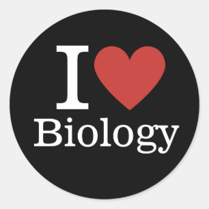 Adesivo Eu ❤️ Amo Biologia para Faculdade/Estudante Univer