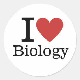 Adesivo Eu ❤️ Amo Biologia para Faculdade/Estudante Univer