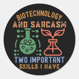 Adesivo Eu Amo Biotecnologia, Biotecnologia Funny5
