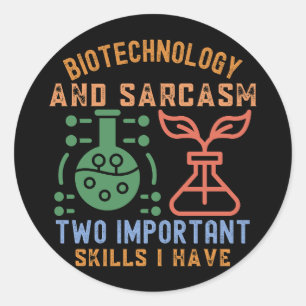 Adesivo Eu Amo Biotecnologia, Biotecnologia Funny5