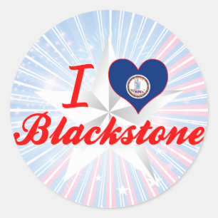 Adesivo Eu amo Blackstone, Virgínia