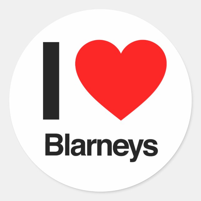 Adesivo eu amo blarney (Frente)