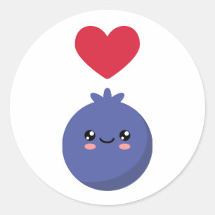 Adesivo Eu amo Blueberries