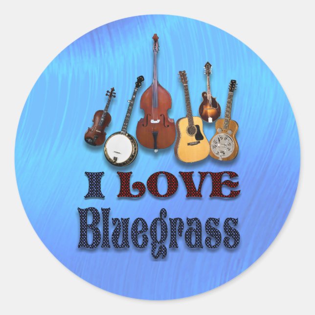 ADESIVO EU AMO BLUEGRASS-STICKER (Frente)