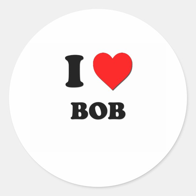 Adesivo Eu Amo Bob (Frente)