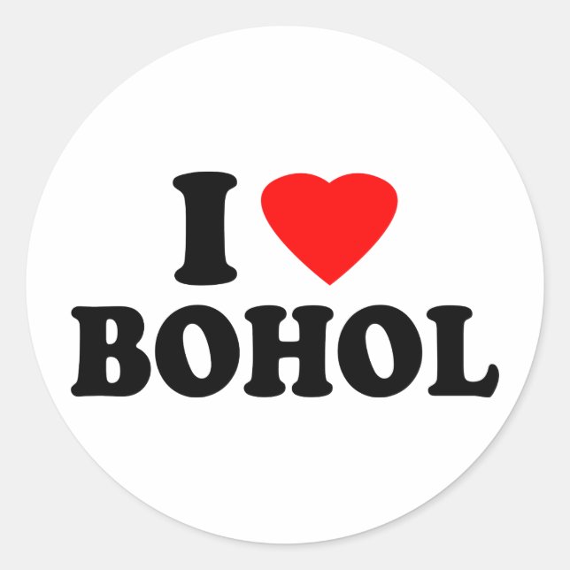 Adesivo Eu Amo Bohol (Frente)