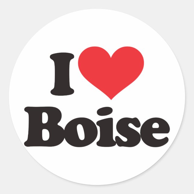 Adesivo Eu Amo Boise (Frente)
