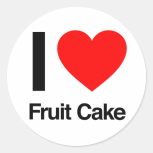 Adesivo eu amo bolo de fruta