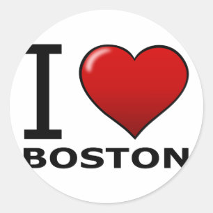 ADESIVO EU AMO BOSTON, MÃES - MASSACHUSETTS