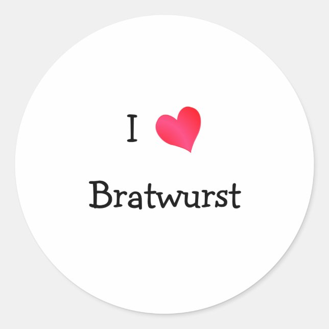 Adesivo Eu Amo Bratwurst (Frente)