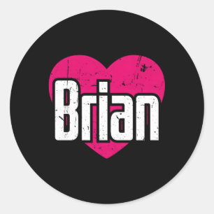 Adesivo Eu Amo Brian Primeiro Nome Ele Brian