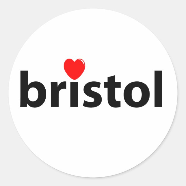 Adesivo Eu amo Bristol (Frente)