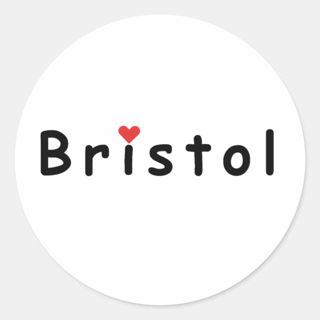 Adesivo Eu amo Bristol (Frente)