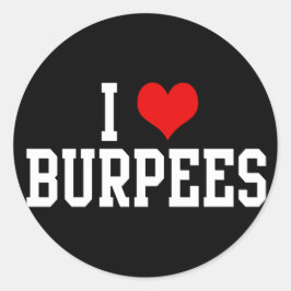 Adesivo Eu Amo Burpees, Malhação