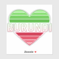 Eu Amo Burundi, Coração das Cores de Bandeiras Bur