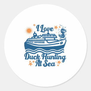 Adesivo Eu Amo Caça de Pato no Navio de Cruzeiro Marítimo