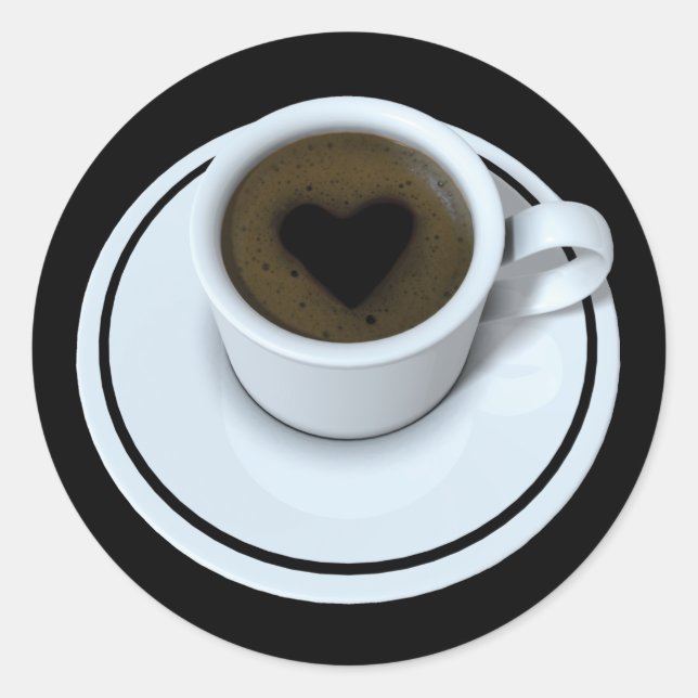 Adesivo EU AMO café (Frente)