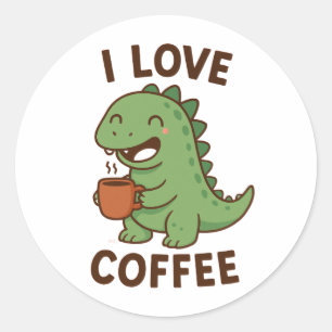 Adesivo Eu Amo Café – Design de Citação para Amantes de Ca