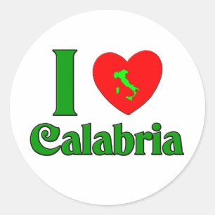 Adesivo Eu amo Calabria Italia
