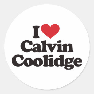 Adesivo Eu amo Calvin Coolidge