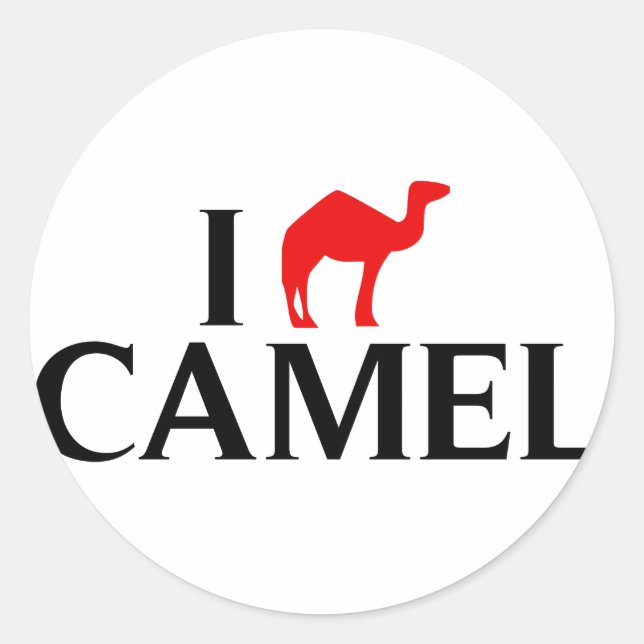 Adesivo Eu Amo Camelos (Frente)