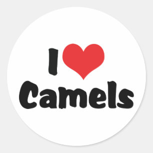 Adesivo Eu amo camelos do coração