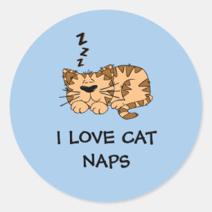 Adesivo Eu amo camiseta de soneca de gato