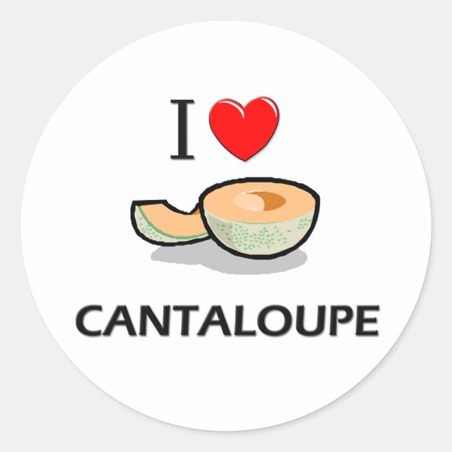 Adesivo Eu Amo Cantaloupe (Frente)