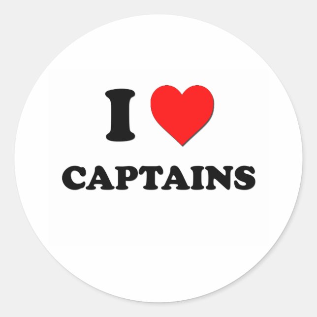 Adesivo Eu amo Captain (Frente)