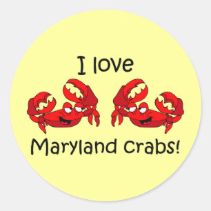 Adesivo Eu amo caranguejos de maryland!