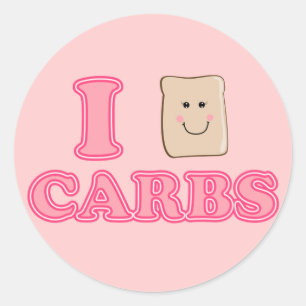 Adesivo Eu amo Carbs