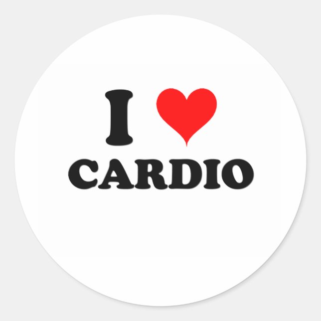 Adesivo Eu Amo Cardio (Frente)