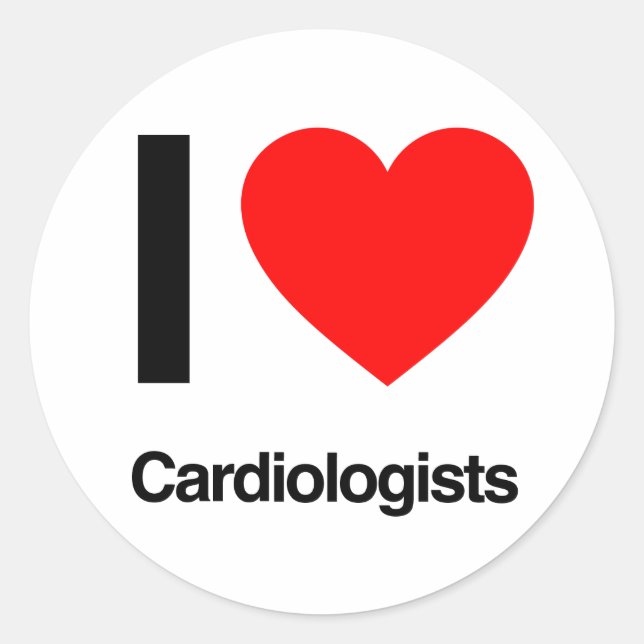 Adesivo eu amo cardiologistas (Frente)
