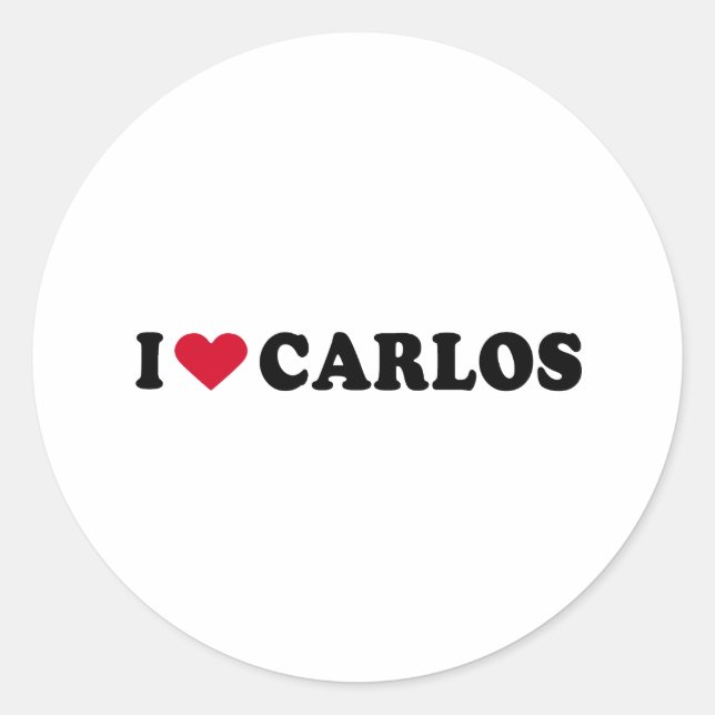 ADESIVO EU AMO CARLOS (Frente)