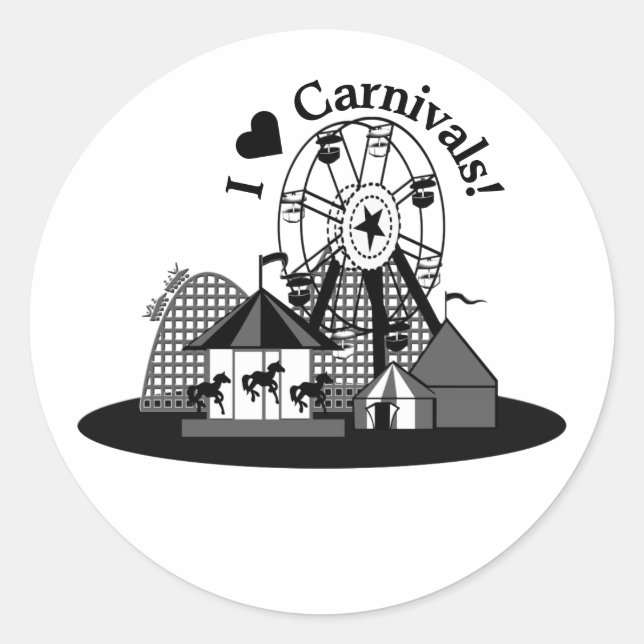 Adesivo Eu Amo Carnavais! (Frente)