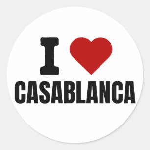 Adesivo Eu amo casablanca - eu coração casablanca morocco
