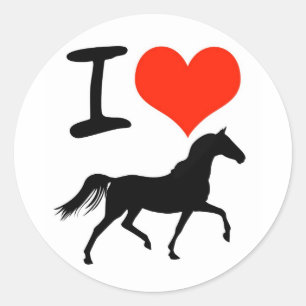 Adesivo Eu amo cavalos